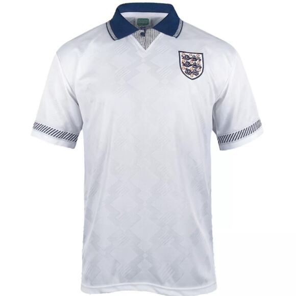 Score Draw England National 1990/1991 Polo Shirt Mens Large White Football - Picture 6 of 10